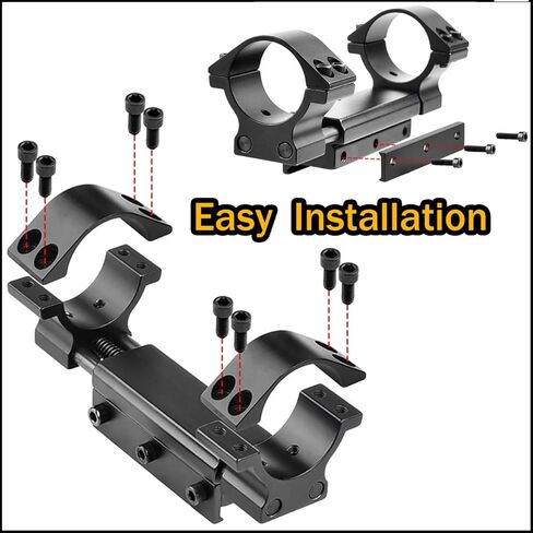 Gotical Zero Recoil Scope Mount 1 inch 30mm Dia Scope Ring with Stopping Pin High Profile Recoil Compensation for .22 Whisper in Saudi Arabia