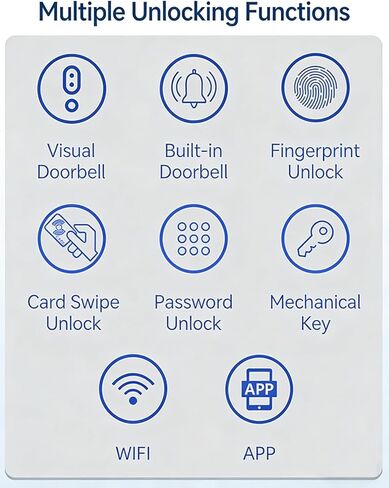 Smart Door Lock, Keyless Entry Door Lock, Built-in Wi-Fi, Front Door Smart Deadboalt in Kuwait