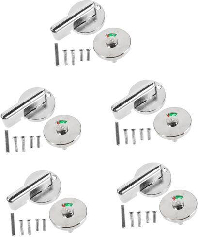 HOMSFOU 5pcs Bathroom Door Lock Privacy Indicator Vacant/Occupied Sign Safety Lock for Toilets in Saudi Arabia