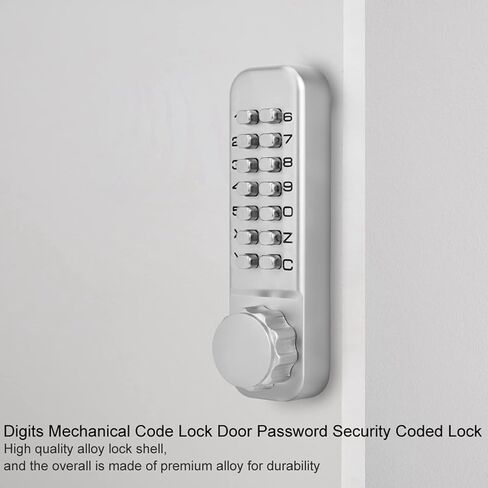 Mechanical Code Lock Good Performance Alloy Shell Durable Construction Effective Violent Destruction Chrome Plated Surface,no Battery Power Security Coded Lock in Saudi Arabia