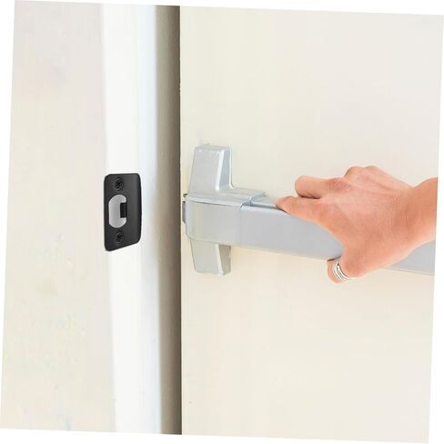 Holibanna 4 قطع ديدبولت سترايك لوحة مجموعة أغطية تقوية الأبواب المعدنية مسامير على شكل حرف D حشو فتحة القفل لتعزيز الأمان مناسبة للأبواب الداخلية in Kuwait