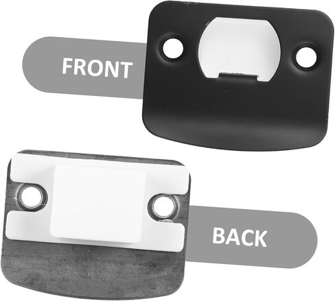 Holibanna 4 قطع ديدبولت سترايك لوحة مجموعة أغطية تقوية الأبواب المعدنية مسامير على شكل حرف D حشو فتحة القفل لتعزيز الأمان مناسبة للأبواب الداخلية in Kuwait