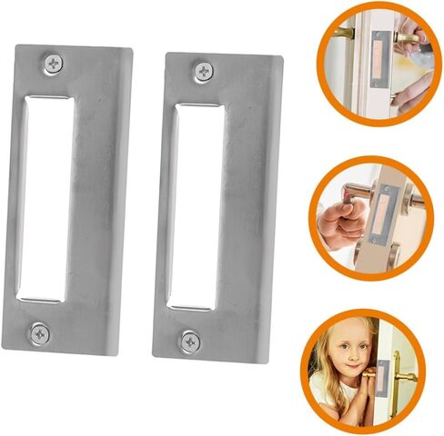 Holibanna 2 قطعة من لوحات ديدبولت سترايك مجموعة تعزيز الباب غطاء فتحة للتركيب الآمن المتوافق مع أبواب الفصول الدراسية والمكاتب in Kuwait