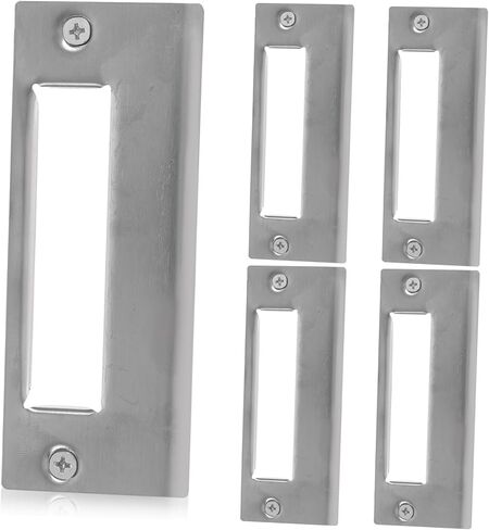 KALLORY 5PCS Stainless Steel Door Strike Plates Reinforcement Kit for Deadbolt Installation Door Hole Cover Plate Sturdy and Easy to Install in Saudi Arabia
