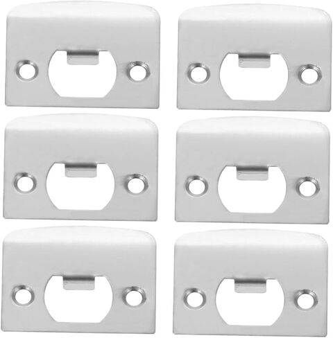 VILLCASE 1-5/8 بوصة الفولاذ المقاوم للصدأ ديدبولت سترايك لوحة الباب تعزيز عدة للأبواب الخشبية قوي ديدبولت غطاء لوحة 6 قطعة مجموعة لتعزيز الأمن in Saudi Arabia