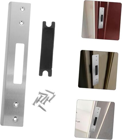 Balacoo 1 Set Security Plate: Stainless Steel Heavy-Duty Tamper-Proof Design - Exterior Door Deadbolt Reinforcement for Homeowners Contractors in Saudi Arabia