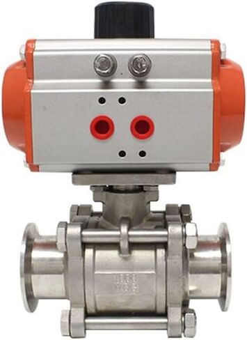 DN25 الفولاذ المقاوم للصدأ ثلاث قطع صمام كروي عالي المنصة ثلاثي المشبك الطويق نوع الكرة صمام اسطوانة مزدوجة التمثيل in Kuwait