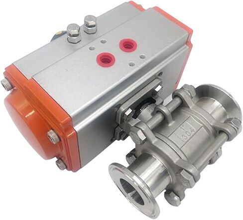 DN25 الفولاذ المقاوم للصدأ ثلاث قطع صمام كروي عالي المنصة ثلاثي المشبك الطويق نوع الكرة صمام اسطوانة مزدوجة التمثيل in Kuwait