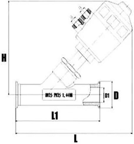 1 قطعة صمام مقعد زاوية هوائي سريع التركيب 304 من الفولاذ المقاوم للصدأ Y نوع صمام إيقاف البخار بدرجة حرارة عالية (1، نوع C_مزدوج التمثيل) in Kuwait