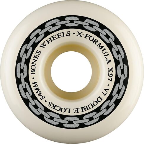 Bones Wheels X-Formula Double Locks Skateboard Wheels, 54mm, 97A, V7 Double Locks in Saudi Arabia