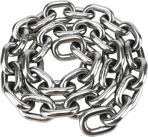 سلسلة من الفولاذ المقاوم للصدأ شديدة التحمل SUS304 بطول 6.5 أقدام، سلاسل تعليق بطول 1/6 بوصة، سلسلة خفيفة للخدمة، سلسلة تعليق للمنزل والتخييم في الهواء الطلق in Kuwait