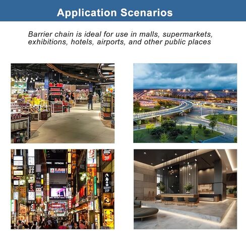 سلسلة من الفولاذ المقاوم للصدأ شديدة التحمل SUS304 بطول 6.5 أقدام، سلاسل تعليق بطول 1/6 بوصة، سلسلة خفيفة للخدمة، سلسلة تعليق للمنزل والتخييم في الهواء الطلق in Kuwait