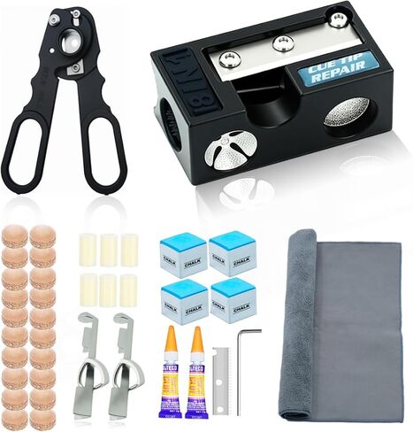 38PCS POOLH CUE TIPS KIT ، طقم استبدال عصا البليار in Kuwait