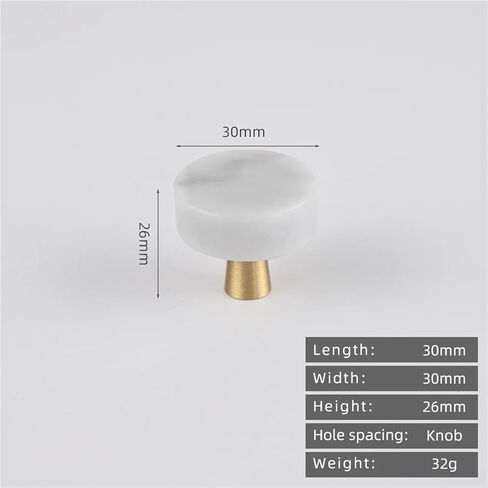 مقبض سحب نحاسي لخزانة المطبخ درج فتحة واحدة أخضر 1 قطعة (1-رخام أبيض) in Kuwait