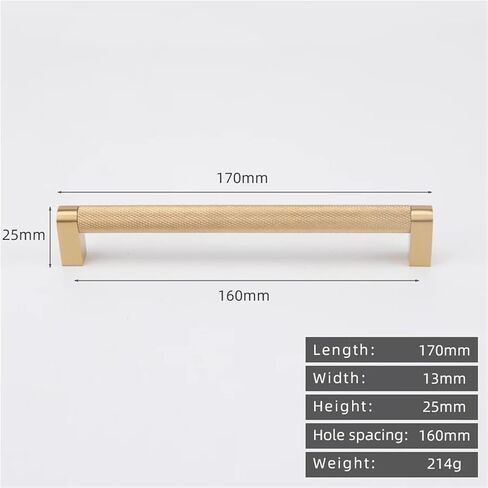 مقبض تخريش من النحاس الصلب لخزانة المطبخ سحب درج النحاس 1 قطعة (8826-160) in Kuwait