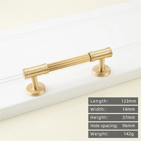 الصلبة النحاس الذهب شريط مقبض طويل خزانة المطبخ سحب درج T 1 قطعة (9-8830-96) in Kuwait