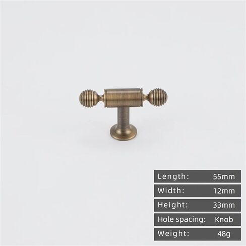 مقبض سحب من النحاس الصلب لخزانة المطبخ ودرج ذهبي مخطط قطعة واحدة (8808-T-Antique) in Kuwait