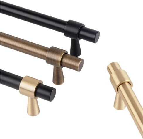 الصلبة النحاس نحى العتيقة برونزية 265 مللي متر سحب درج T بار المطبخ مقبض كابينة 1 قطعة (8873-160-BLB) in Kuwait