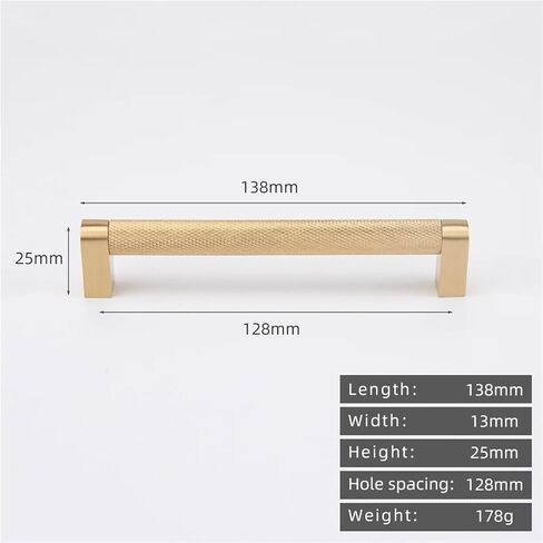 مقبض تخريش من النحاس الصلب لخزانة المطبخ سحب درج النحاس 1 قطعة (8826-128) in Kuwait