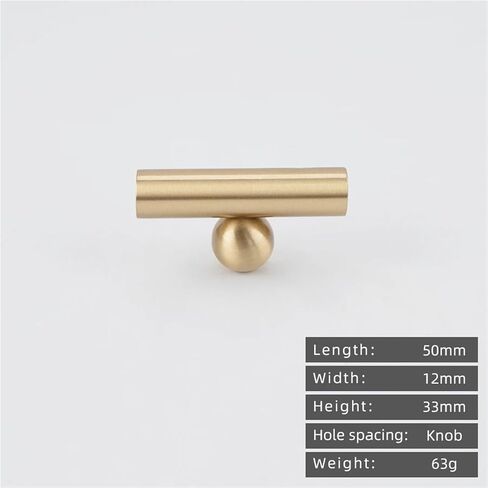 الصلبة النحاس خزانة درج مقبض الكرة قاعدة طويلة 1 قطعة (8891) in Kuwait