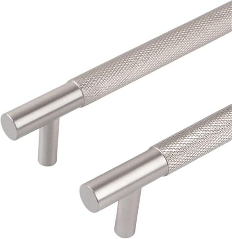 نحاس صلب منقوش 500 مم مقبض طويل درج T-مقبض خزانة نيكل 1 قطعة (8838-160) in Kuwait