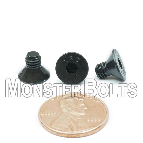 MonsterBolts - #10-32 x 5/16" Flat Head Socket Cap Screws, ASTM F8356, Alloy Steel, Black Oxide, 10 Pack in Saudi Arabia