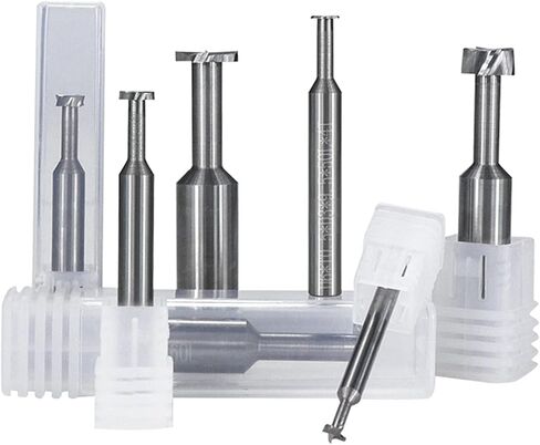 قاطع طحن نهاية فتحة T 4 مطاحن نهاية كربيد المزامير 4-12 مم قاطع طحن CNC لتشغيل المعادن لقم توجيه مقعد T فتحة (8x1x4x12.7x50) in Kuwait