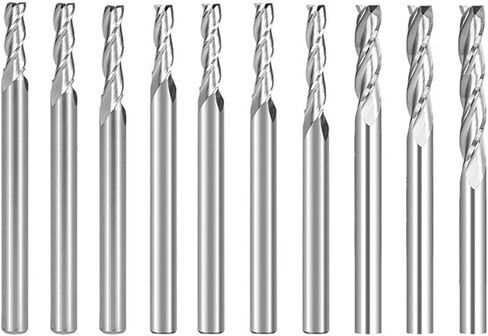 1pcs Tungsten Carbide Flat End Mill Cutter 3.175mm Shank Flat Milling Cutter 3 Flute CNC Router Bit Spiral Milling Bit for MDF Acrylic Wood Aluminum Cutting in Saudi Arabia