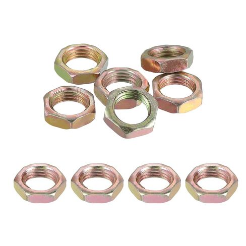 PATIKIL M14x1.5x7mm Steel Hex Nuts, 10Pcs Metric Fine Thread Carbon Steel Finished Hardware Screw Nuts Fasteners for Machinery Manufacturing Industrial Use, 19mm Width Color Zinc in Saudi Arabia