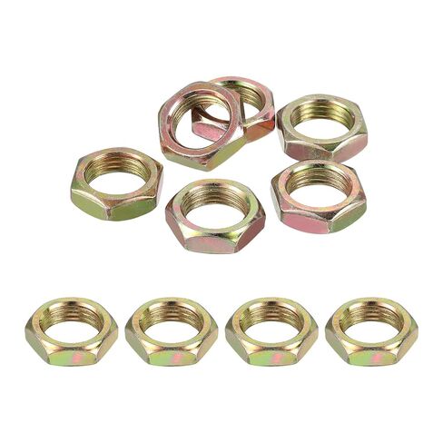 PATIKIL M14x1.5x7mm Steel Hex Nuts, 10Pcs Metric Fine Thread Carbon Steel Finished Hardware Screw Nuts Fasteners for Machinery Manufacturing Industrial Use, 19mm Width Color Zinc in Saudi Arabia