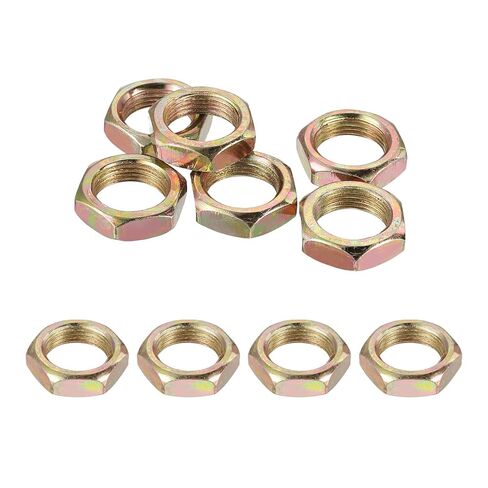 PATIKIL M14x1.5x7mm Steel Hex Nuts, 10Pcs Metric Fine Thread Carbon Steel Finished Hardware Screw Nuts Fasteners for Machinery Manufacturing Industrial Use, 19mm Width Color Zinc in Saudi Arabia