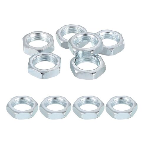PATIKIL M14x1.5x7mm Steel Hex Nuts, 10Pcs Metric Fine Thread Carbon Steel Finished Hardware Screw Nuts Fasteners for Machinery Manufacturing Industrial Use, 19mm Width Color Zinc in Saudi Arabia