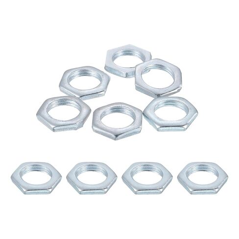 PATIKIL M14x1.5x7mm Steel Hex Nuts, 10Pcs Metric Fine Thread Carbon Steel Finished Hardware Screw Nuts Fasteners for Machinery Manufacturing Industrial Use, 19mm Width Color Zinc in Saudi Arabia