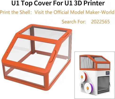 FYSETC Upgraded Top Cover for SnapmakerU1 Printer: DIY Colors and Style Optimized Design Enclosure Noise Odor Reduction Stable Printing for High-Temp Filaments ASA PC for 3D U1 Top Hat in Saudi Arabia