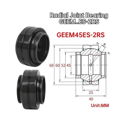 1 قطعة GE45HO-2RS GEEM45ES-2RS 45X68X40 سميكة الذاتي التشحيم شعاعي مشترك تحمل واحد مشقوق تحمل in Saudi Arabia