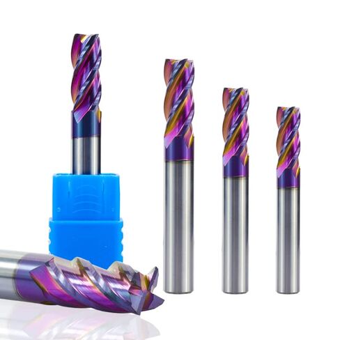 1pcs Carbide End Mill Cutter HRC 65 Spiral Milling Bit 4 Flute 5-12mm Tungsten CNC Machine Router for Aluminum Copper Carbon Steel in Saudi Arabia