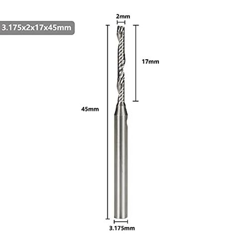 1pcs Single Flute O End Mill 1mm-3.175mm Shank Aluminum Cutting Spiral Milling Cutter Carbide CNC Router Bit in Saudi Arabia
