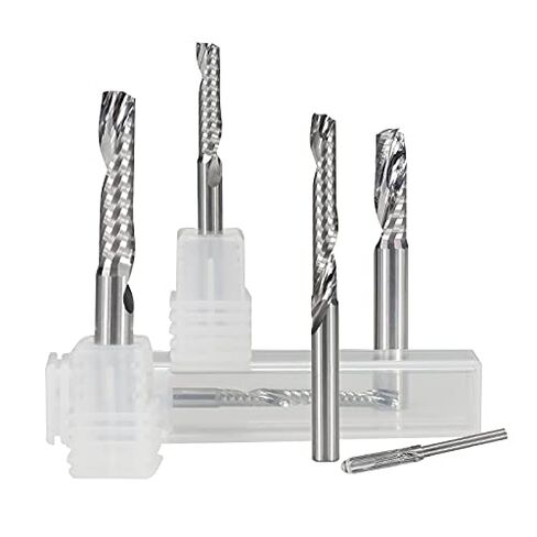1pcs Single Flute O End Mill 1mm-3.175mm Shank Aluminum Cutting Spiral Milling Cutter Carbide CNC Router Bit in Saudi Arabia