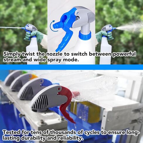 زجاجات رش بلاستيكية من دكتور ديرت 22 أونصة | زجاجة رذاذ فارغة شديدة التحمل لمحلول التنظيف | متوافق مع الكحول المقاوم للأحماض والقلويات عالي التدفق 3 سم مكعب | مثالية للحمام والمطبخ | 650 مل 4 عبوات ألوان in Kuwait