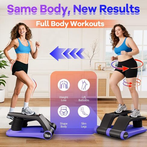 Air Compression Resistance Stepper – Adjustable Mini Stair Climber for Home Cardio Workout, Portable Stepper Machine with LCD Display, 5-Level Adjustable Resistance, Non-Slip Pedals (Red and Black) in Kuwait