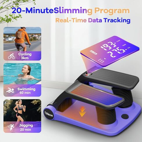 Air Compression Resistance Stepper – Adjustable Mini Stair Climber for Home Cardio Workout, Portable Stepper Machine with LCD Display, 5-Level Adjustable Resistance, Non-Slip Pedals (Red and Black) in Kuwait