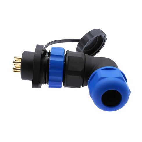 SP20 Connector 2 Hole Flange Socket 2/3/4/5/6/7/8/9/12/14Pin 90 Degree Elbow Angle Connectors 1Pcs(12 pin) in Saudi Arabia