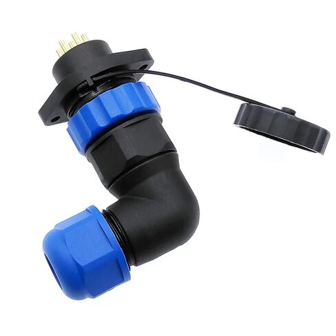 SP20 Connector 2 Hole Flange Socket 2/3/4/5/6/7/8/9/12/14Pin 90 Degree Elbow Angle Connectors 1Pcs(12 pin) in Saudi Arabia