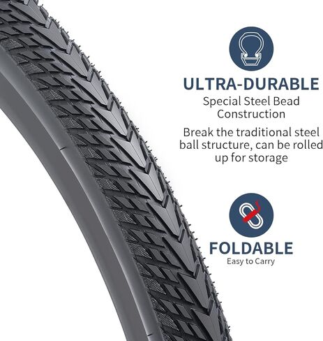 YUNSCM 2-PCS 700C Bike Tires 700x45C 47-622 Compatible with 28x1.75 700x44C 700x45C 700x46C Road Bike Bicycle Tires (Y-1510) in Saudi Arabia