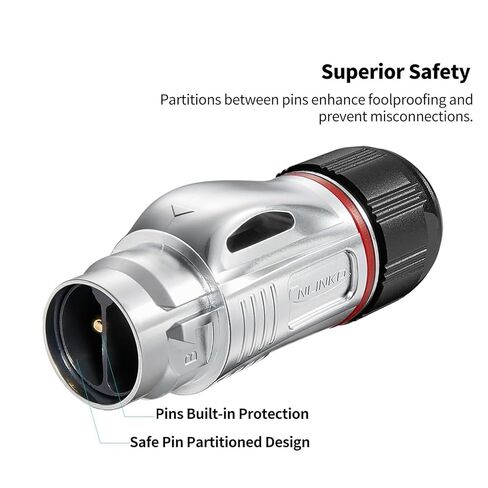 1Pcs Waterproof IP68 M24 Circular Connector 2 3 4 10 12 19 24 Pin BD24 Outdoor Panel Connector for Power Signal Equipments(Socket A,3P) in Saudi Arabia