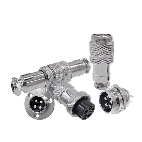 GX20 Connector Female Plugs Flange Socket Diam 20mm Push-Pull Circular 2/3/4/5/6/7/8/9/10/12/14/15pin 1Pcs(GX20 Flange Socket,15P) in Saudi Arabia
