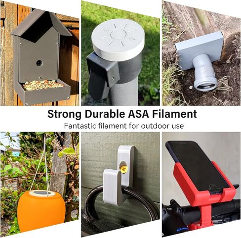 CCTREE ASA Filament 1.75 مم، مقاومة للأشعة فوق البنفسجية، مادة عالية القوة ومقاومة للطقس للمطبوعات الخارجية المتينة، خيوط طابعة ثلاثية الأبعاد 1 كجم (2.2 رطل) بكرة، دقة +/- 0.03 مم، أزرق سماوي in Kuwait