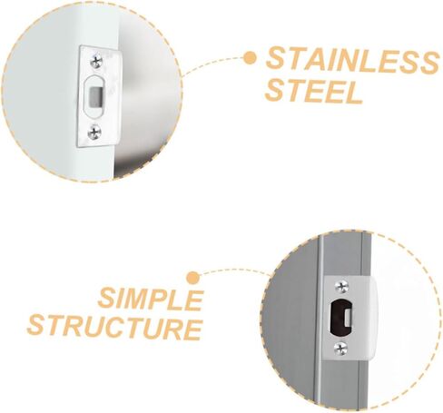 LIFKOME 6pcs Garage Door Parts Compatible Deadbolt Strike Plate Door Reinforcement Plate Filler in Saudi Arabia
