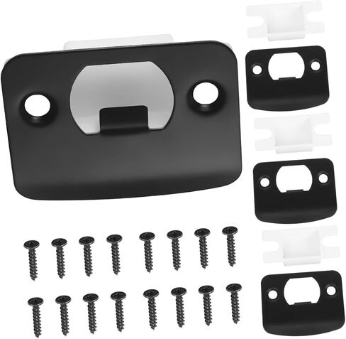 balacoo Adjustable Door Strike Plate 4pcs Deadbolt Plate Stainless Steel Front Door Reinforcement Easy Install in Saudi Arabia