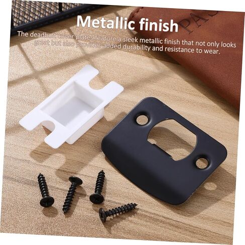 balacoo Adjustable Door Strike Plate 4pcs Deadbolt Plate Stainless Steel Front Door Reinforcement Easy Install in Saudi Arabia